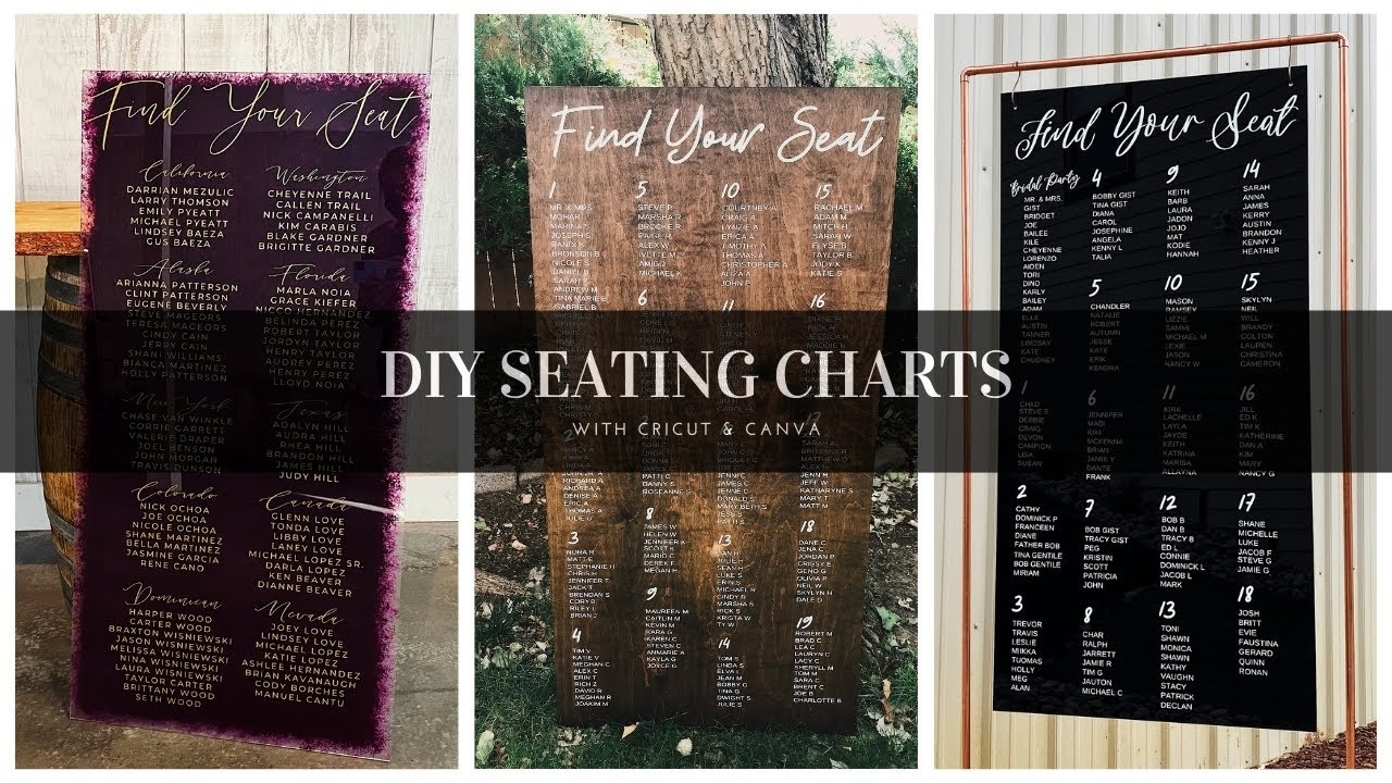 DIY Seating Charts | Acrylic & Wood | Cricut Wedding Sign w/ Canva