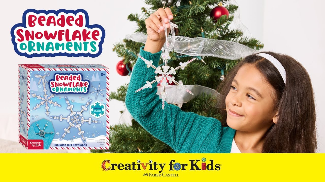 Unbox the Beaded Snowflake Ornaments Kit by Creativity for Kids