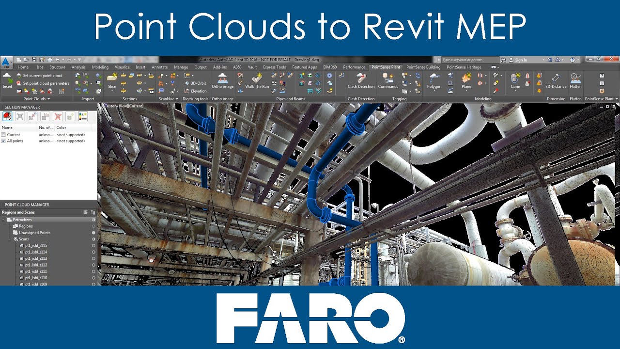 Point Clouds to Revit MEP with PointSense Plant
