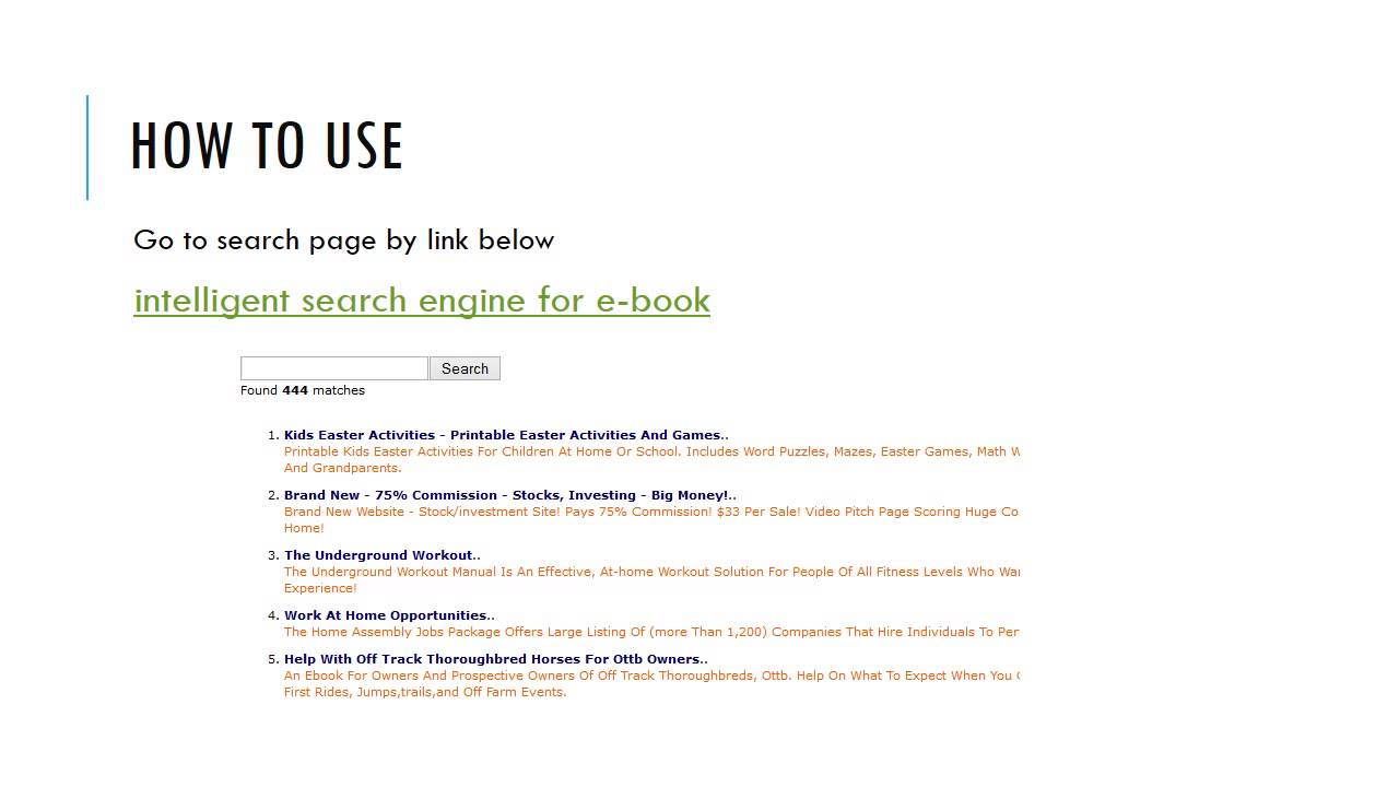 The absolutely free and easy of intelligent search engine for e-book