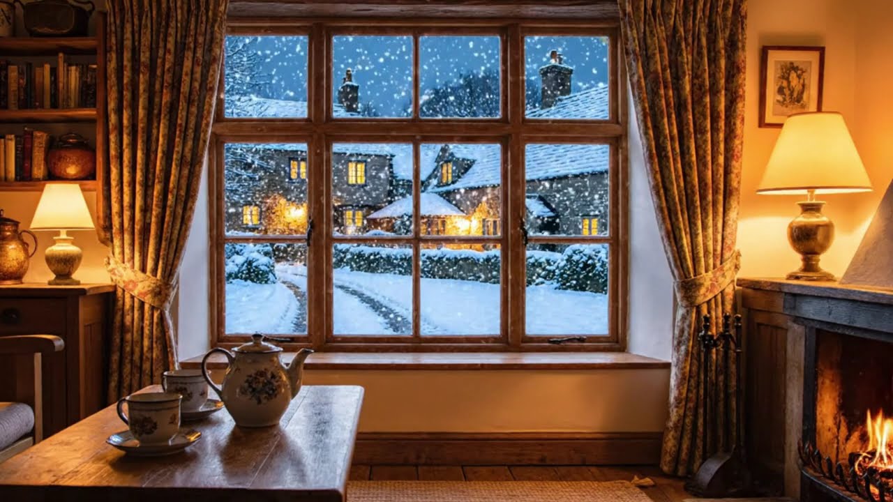 Cozy Winter Cottage 🌨️ Relaxing Ambience for Study, Sleep & Focus