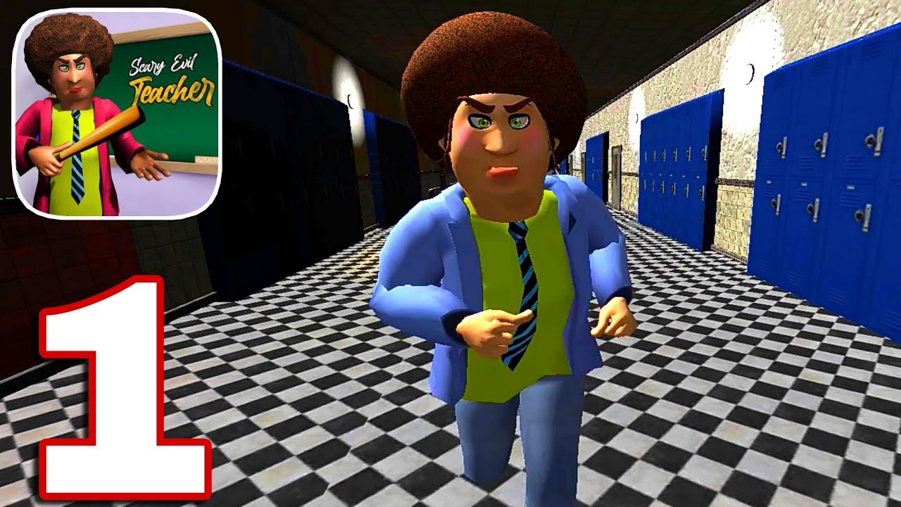 Scary Evil Teacher 3D : Spooky Teacher Game Gameplay Walkthrough Part 1 || Level 1 to 5 ||