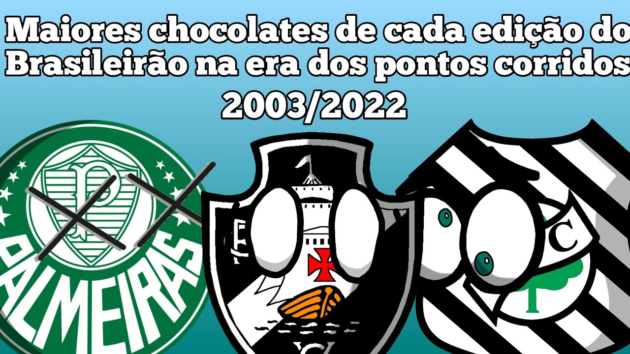 OS MAIORES CHOCOLATES DO BRASILEIRÃO NA ERA DOS PONTOS CORRIDOS (2003 a 2022) (🐰ESPECIAL DE PÁSCOA🐰)