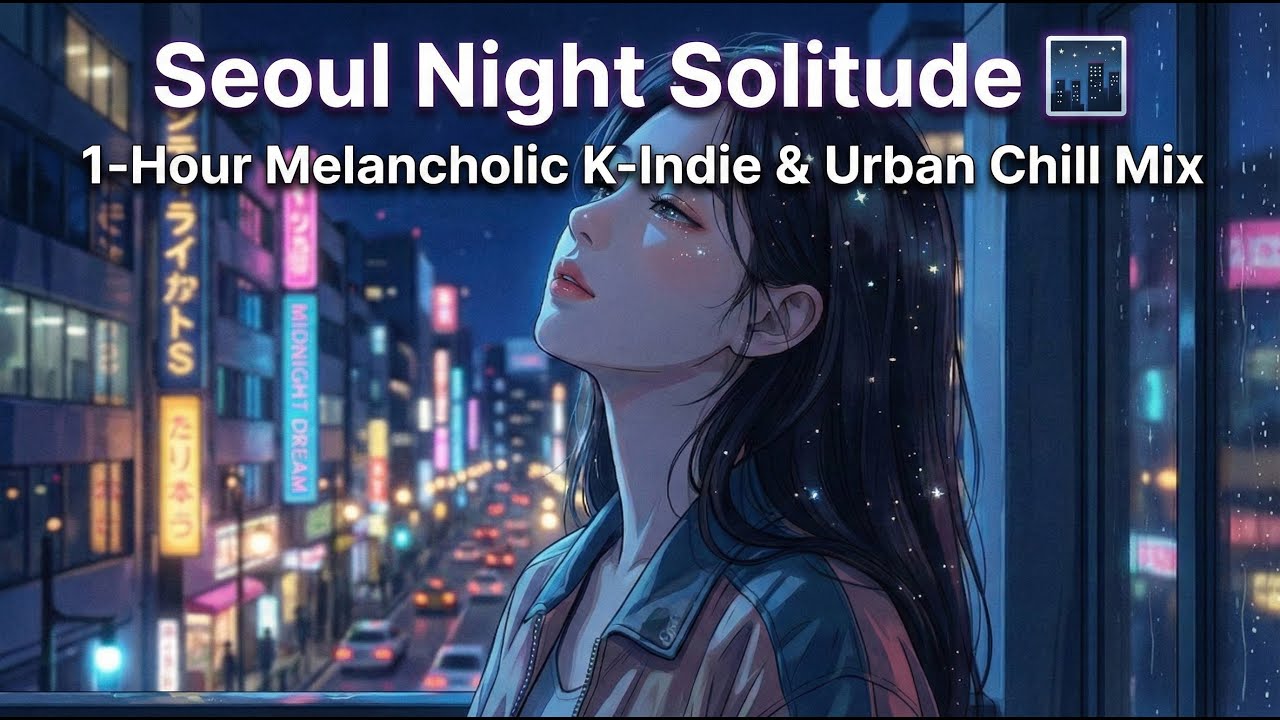 Seoul Night Solitude 🌃 | 1-Hour Melancholic K-Indie & Urban Chill Mix