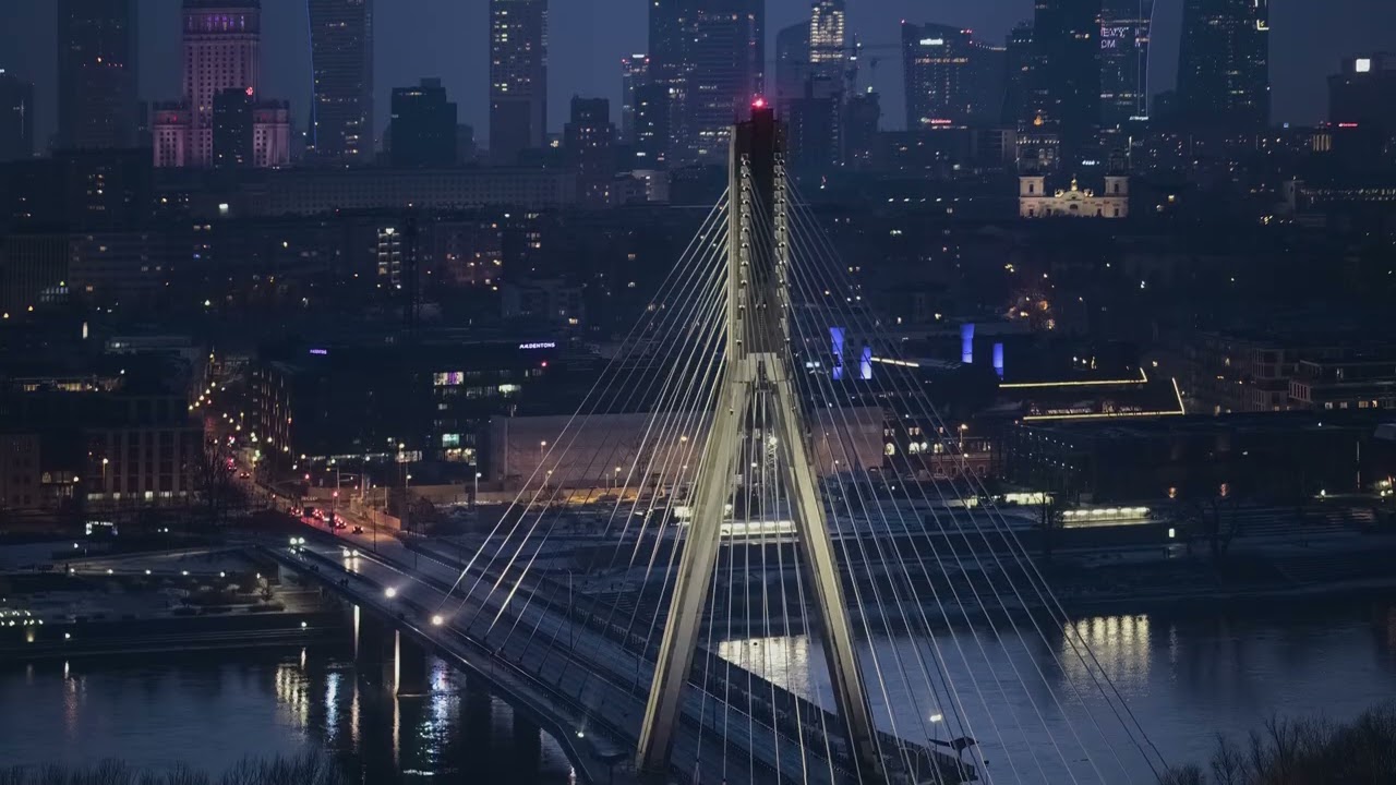 Warsaw by Night (HDR) | DJI Drone | Sigma 56 mm | Photographic Drone Diary | (4K HDR)