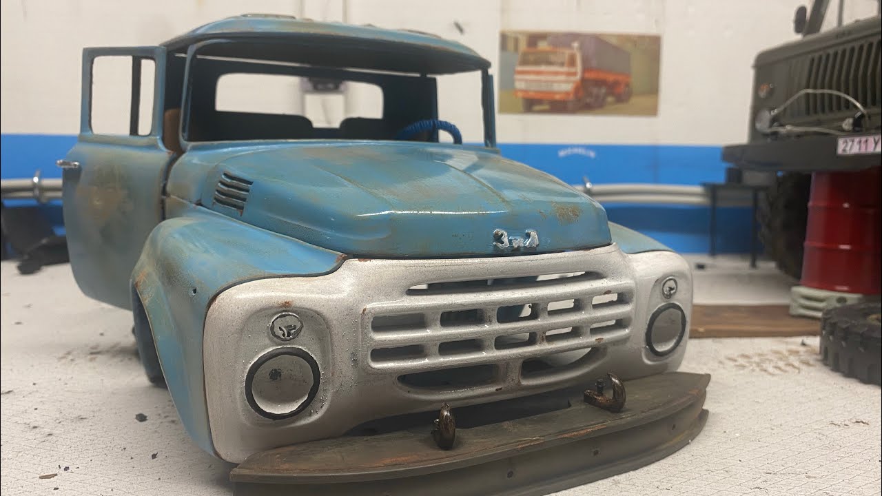 Зил 130 1:12 rc состарил кабину🖌😎 zil 130 3d gealtert