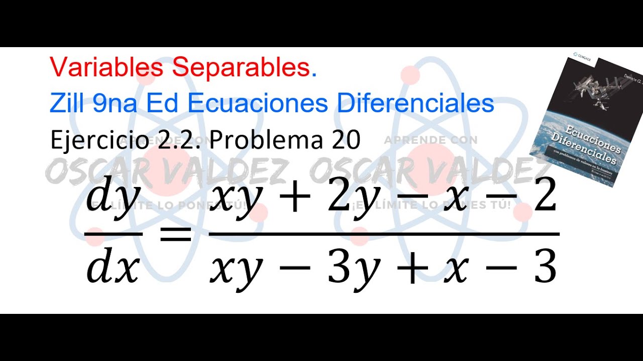 Ejercicios 2.2 Problema 20 Dennis G. ZILL Método de Separación de Variables para EDO 1er Orden