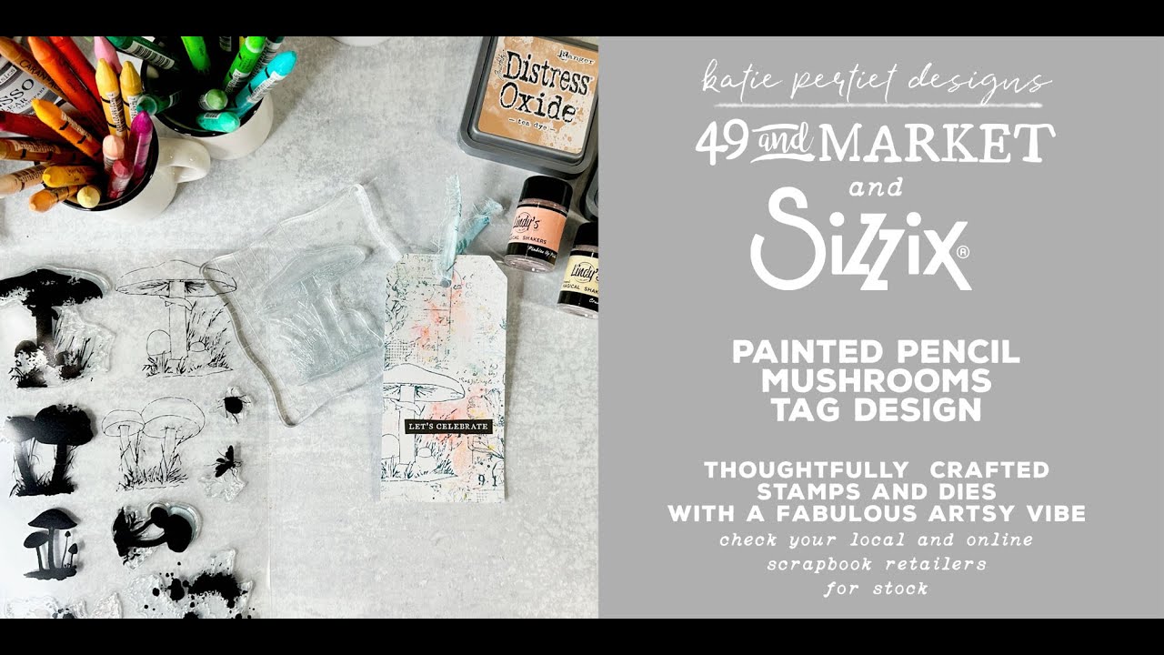 Painted Pencil Mushrooom Tag Tutorial