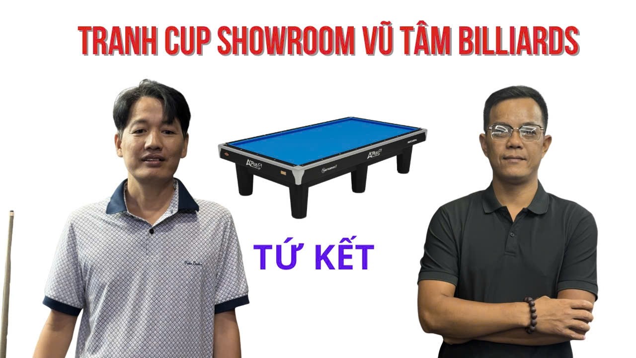 QUANG HÀO (Vũ Tâm) - TRƯƠNG NĂM  (Hưng Cần Thơ), tứ kết Bida 3 Băng Cup Showroom Vũ Tâm Billiards