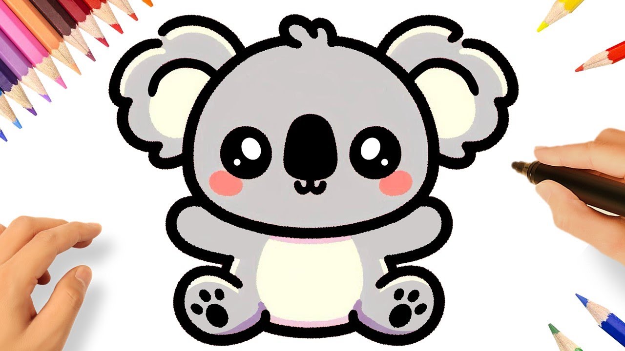 COMO DESENHAR UM KOALA FÁCIL 🐨