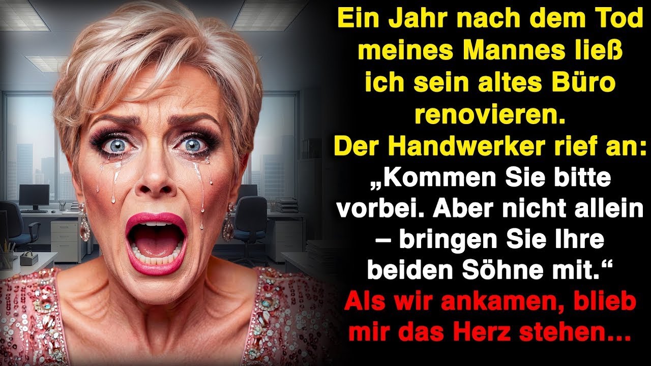 „Kommen Sie nicht allein!“ sagte der Handwerker nach der Arbeit im Büro meines verstorbenen Mannes