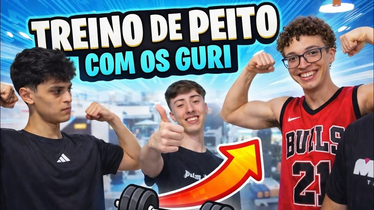 TREINO DE PEITO + DESAFIO DO SHAPE EM 10 MESES COM OS GURI 💪🏻🔥