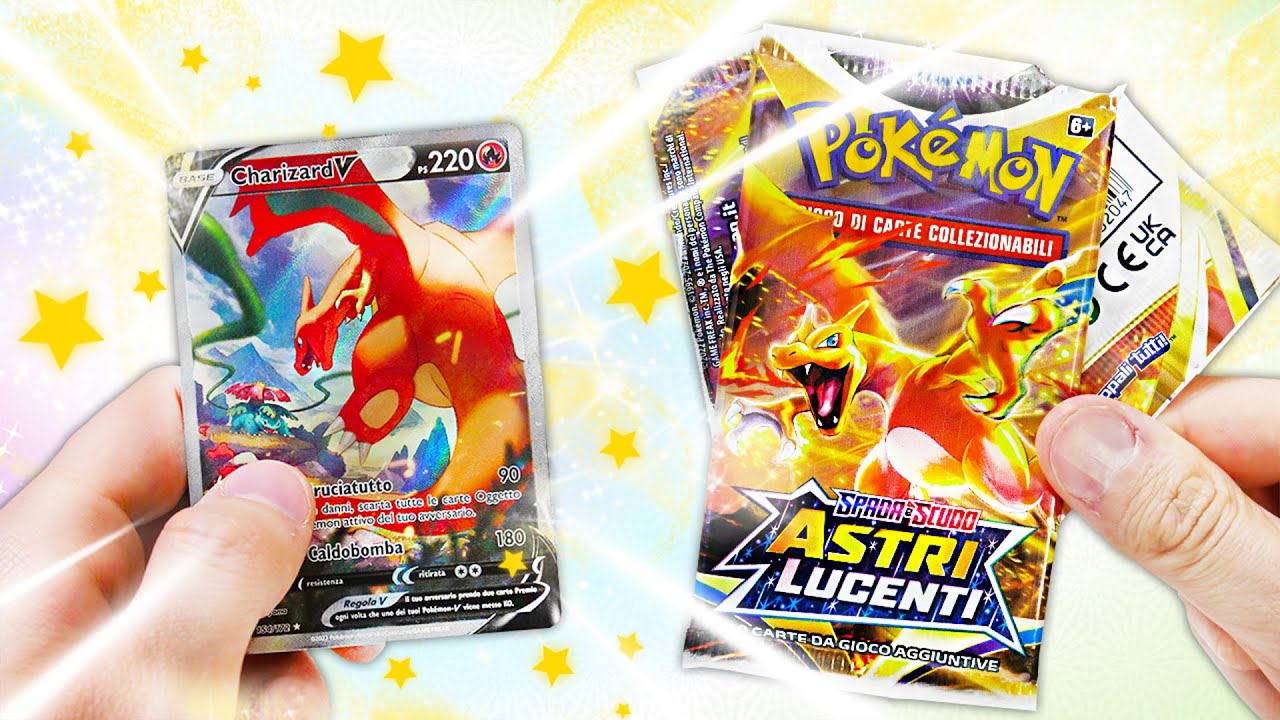 FINALMENTE CHARIZARD-V ALTERNATIVE ART!!! - Apro 15 Bustine Pokemon Astri Lucenti