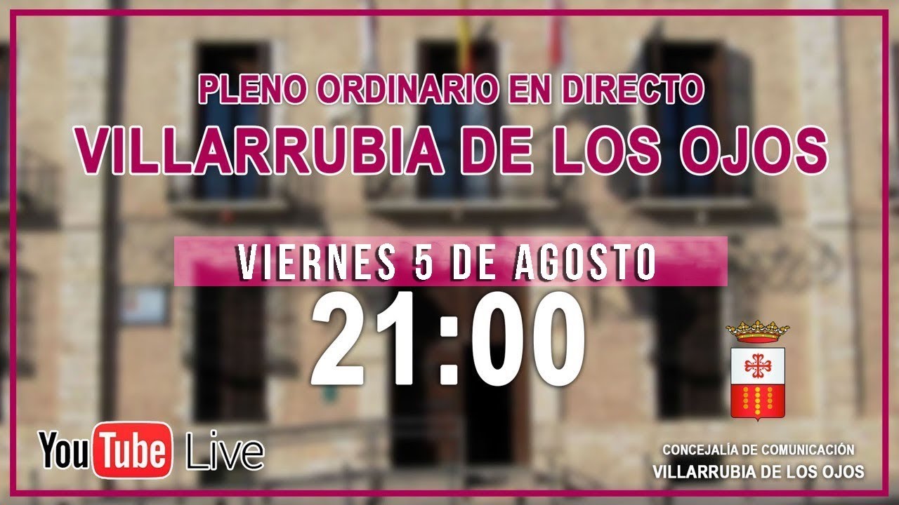 Pleno ordinario Villarrubia de los Ojos - 07/10/2022