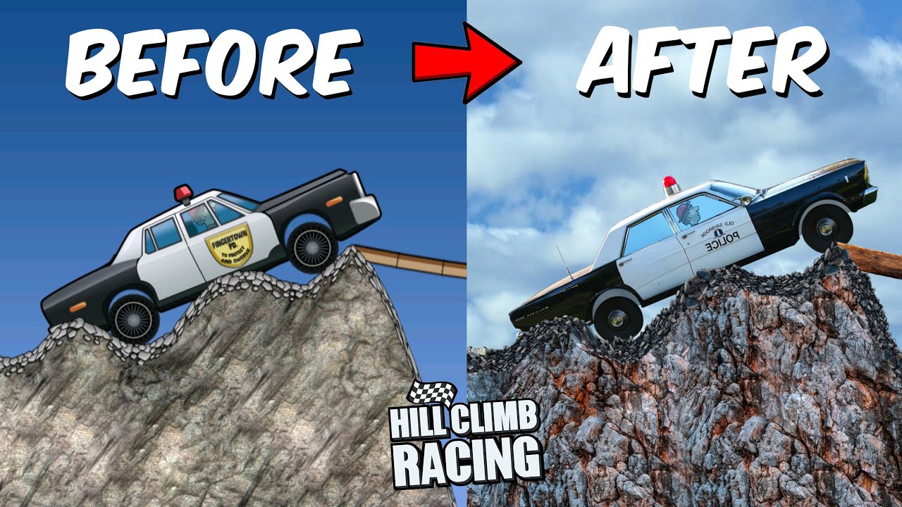 I updates Police Car on Mountains 😍 | Hill Climb Racing