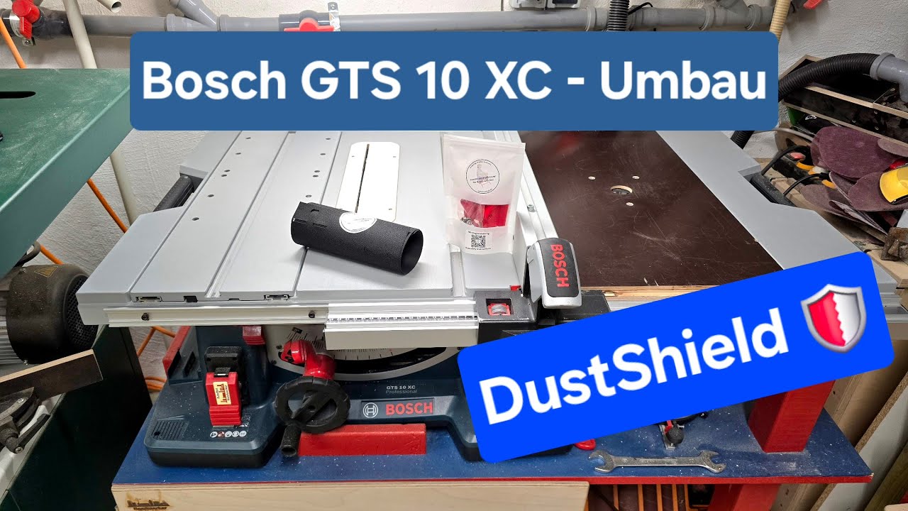 🆕 BOSCH GTS 10 XC Umbau - Kaum noch Staub mit dem DustShield