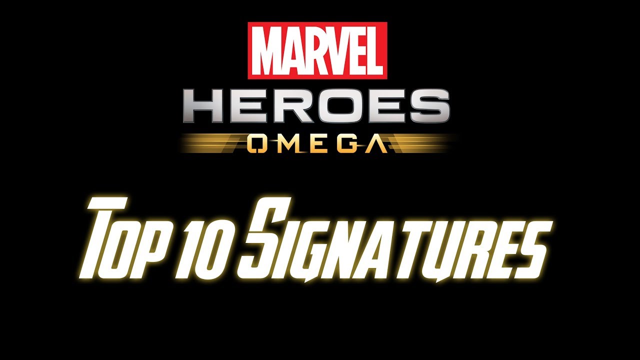 Top 10 Signatures - Marvel Heroes Omega (PC)