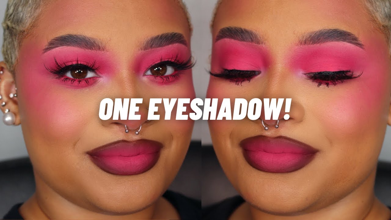 THE EASIEST PINK EYESHADOW TUTORIAL | ONE EYESHADOW EYESHADOW LOOK