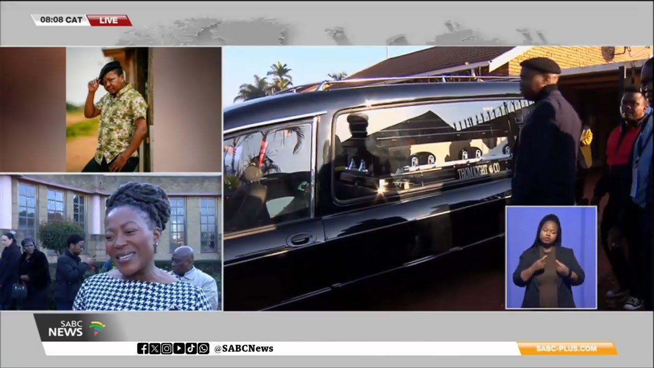Presley Chweneyagae Funeral | Chweneyagae’s funeral procession leaves for the venue in Pretoria