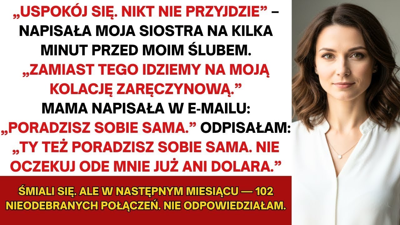 Moja rodzina anulowała swój udział na kilka minut przed moją ceremonią ślubną  Ja też zrezygnowałem