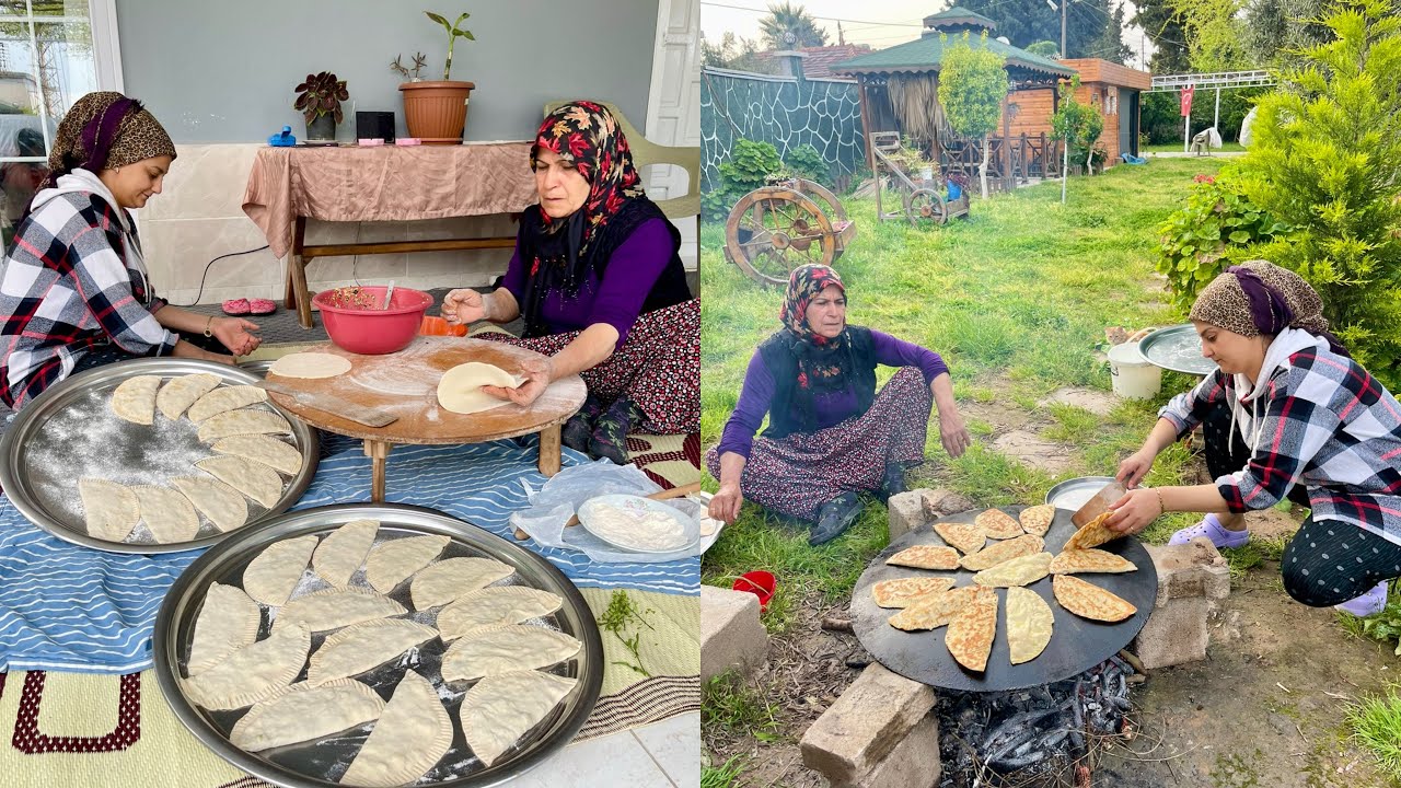 TEPSİ TEPSİ YAPTIĞIMIZ ODUN ATEŞİNDE ISPANAKLI GÖZLEME BU LEZZETE BAYILACAKSINIZ