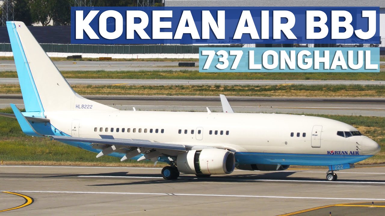 KOREAN AIR BBJ | [4K] Korean Air Boeing 737-700 BBJ HL8222 Landing at San Jose Airport