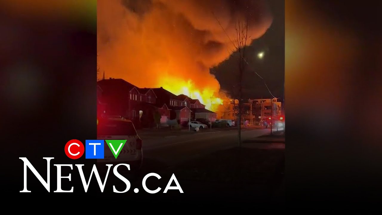 Massive fire destroys townhomes in Toronto | CTV News Toronto at Noon for March 25, 2025