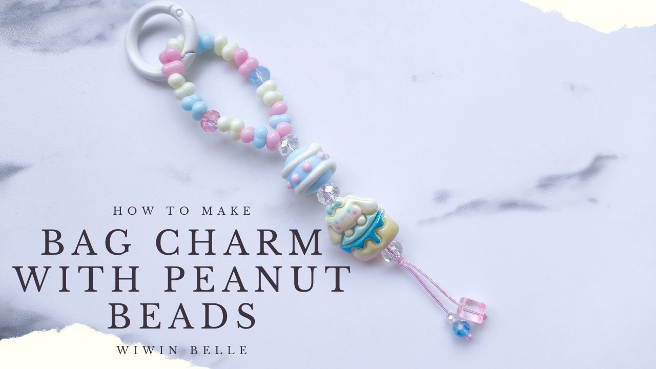 Let's Make a Moroll Bag Charm with Peanut Beads 🥜🍩✨