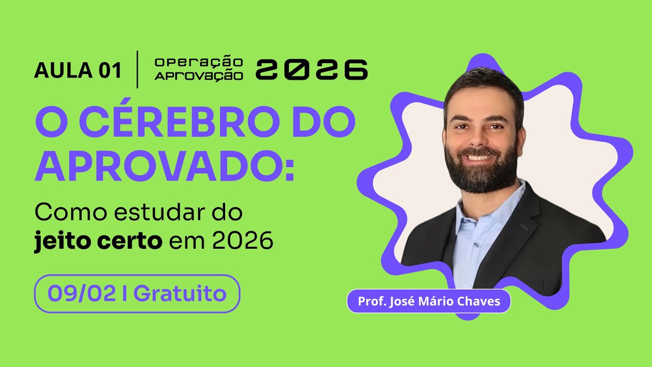 AULA 1: Como Estudar do Jeito Certo em 2026 | Operação Aprovação ENEM - Com Prof José Mario
