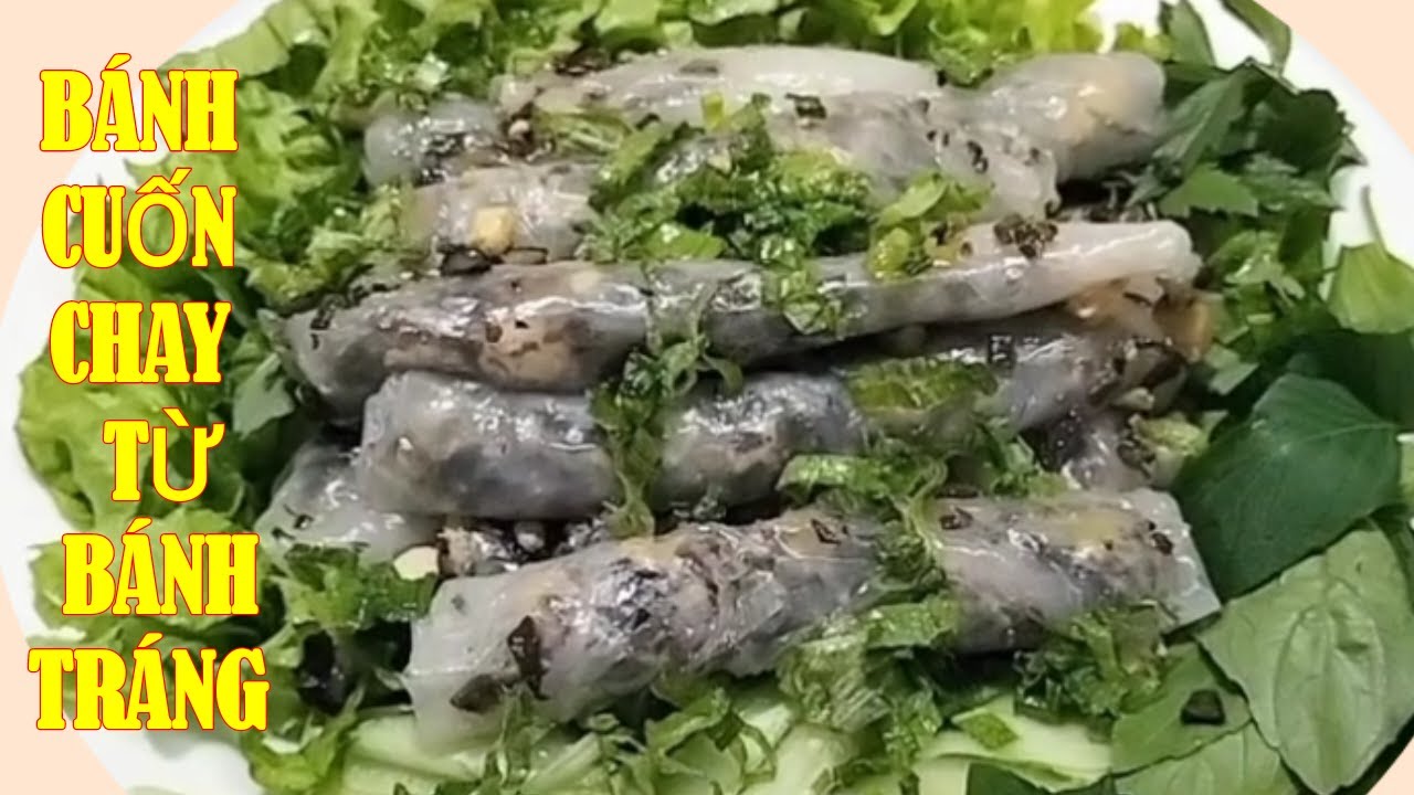 Cách Làm BÁNH CUỐN CHAY Từ BÁNH TRÁNG,Ăn Sáng Tại Nhà,NGON😋Lắm Luôn,Chay Huệ Hoàng VLog