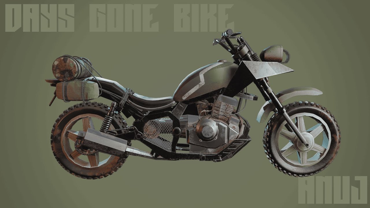 DAYS GONE BIKE 3D MODEL by AJ | 360° turn table