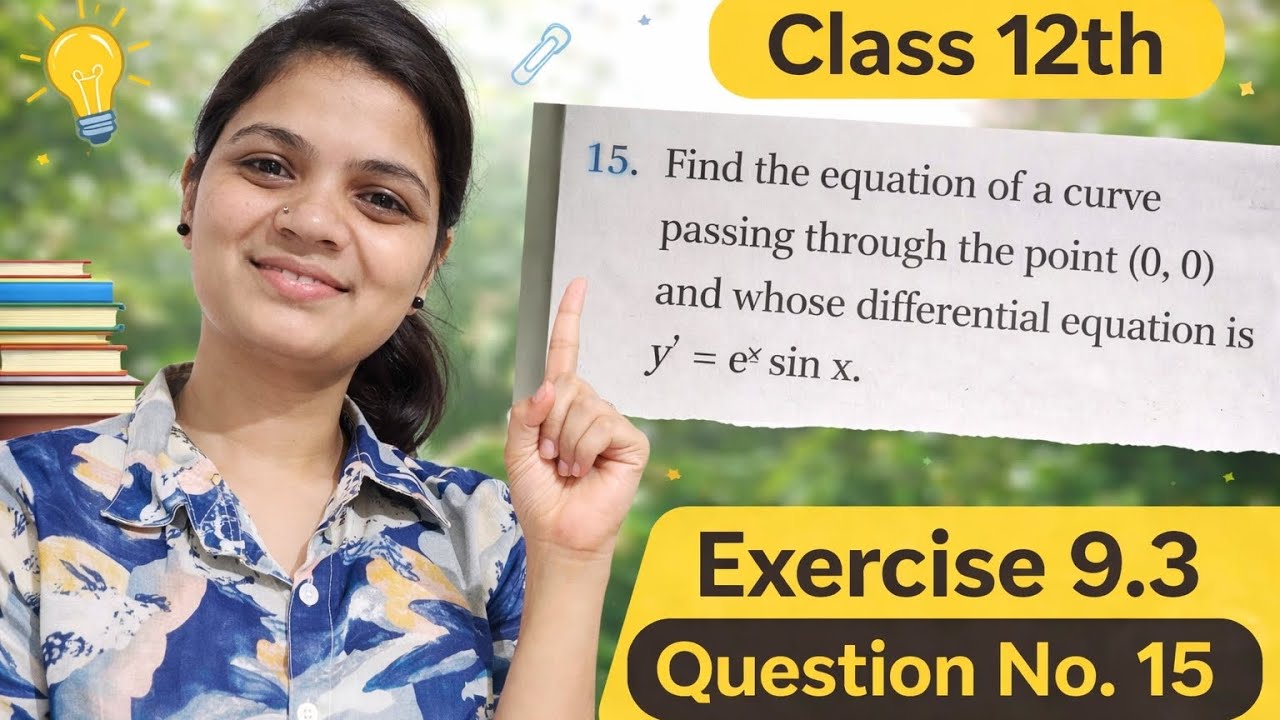Class-12th Exercise-9.3,Q No.-15 || Differential equations class 12 CBSE NCERT||