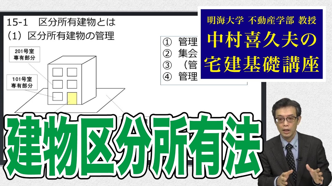 視るだけでわかる！　宅建基礎講座【権利関係】 １５．建物区分所有法（１）（２）