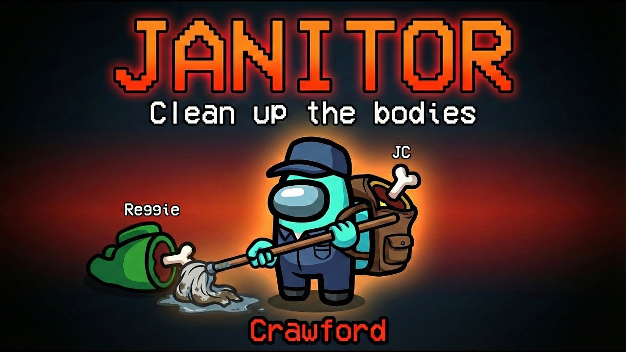 AMONG US WITH NEW JANITOR ROLE!