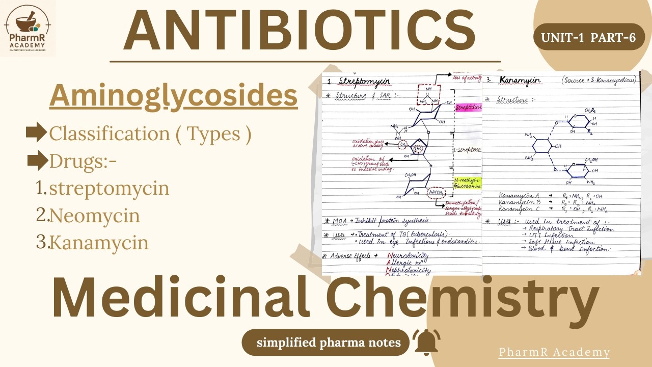 Streptomycin || Antibiotics || Medicinal Chemistry-3rd || Unit-1,Part-6 || PharmR Academy