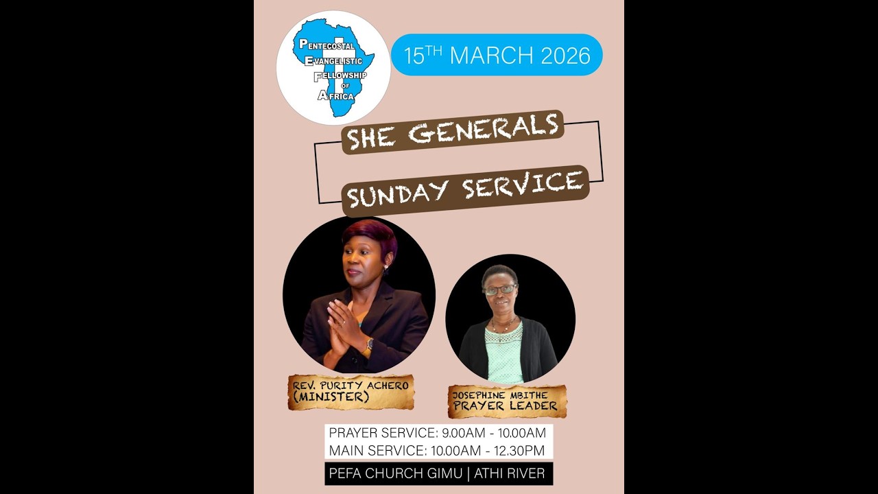 Welcome to Our Sunday Service  ||REV Purity Achero // 15/3/2026.