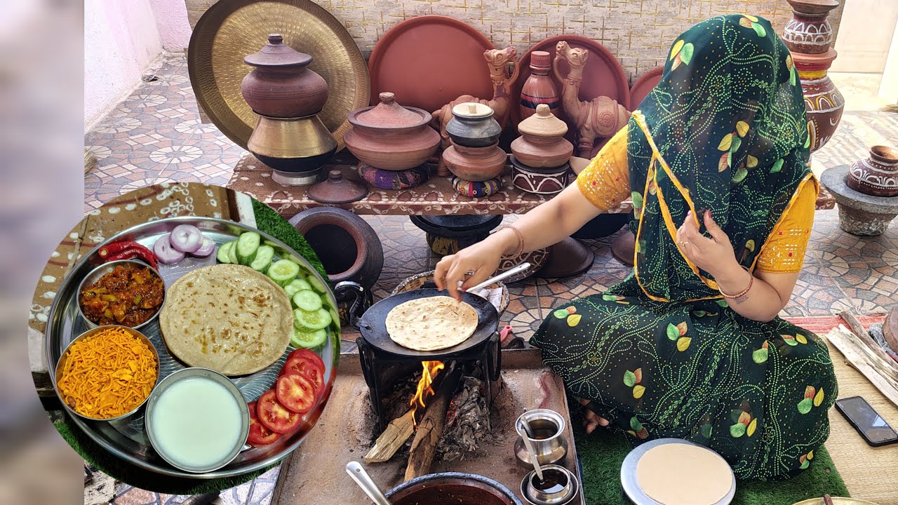 चूल्हे का खाना #rajasthani food and farming