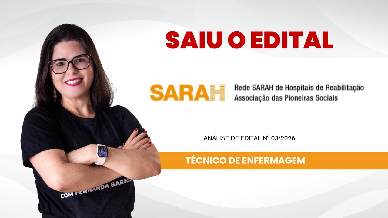 REDE SARAH - Saiu Edital