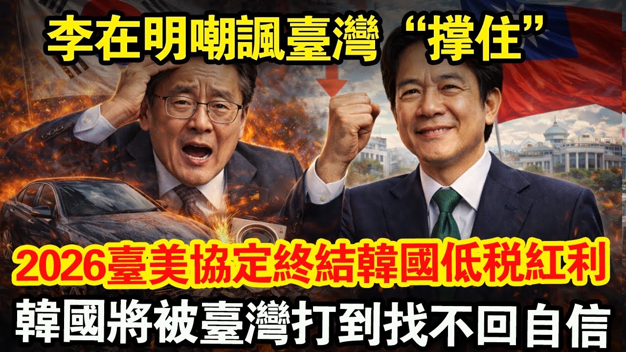 李在民狂妄發言成笑柄！臺美貿易協定終結韓國低稅紅利，韓國將被臺灣打到找不回自信！#taiwan #台灣 #大熱門