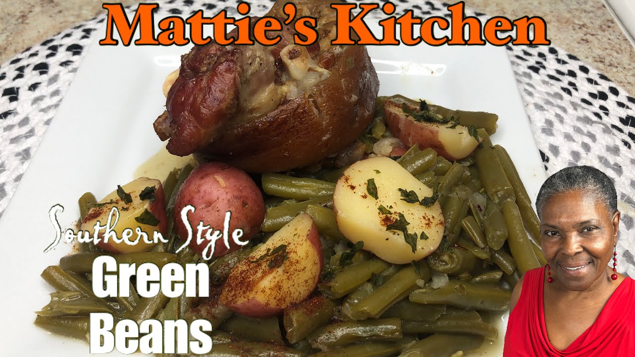 Southern Style Green Beans and Potatoes with Ham Hocks | Merry Christmas from Mattie's Kitchen