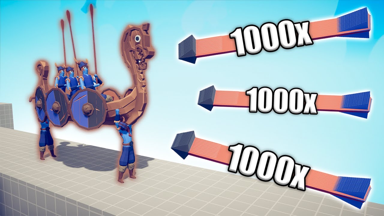 LONGSHIP vs 1000x OVERPOWERED UNITS - TABS | Totally Accurate Battle Simulator 2023