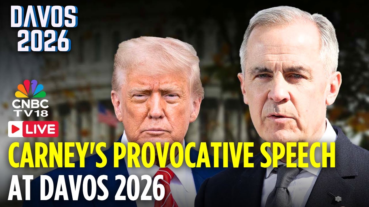 Mark Carney LIVE: Slams US 'Tariffs As Leverage' Carney's Provocative Speech at Davos 2026 | N18G