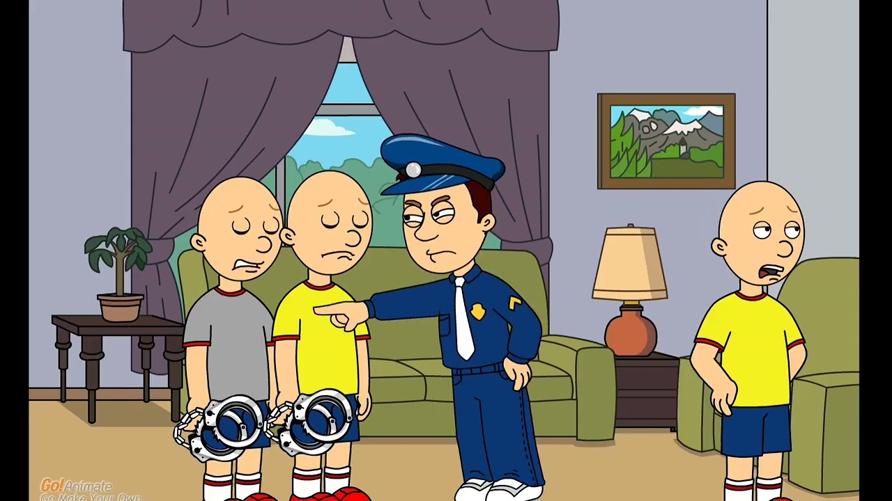 Classic Caillou Makes A Clone of himself in jail/Caillou Gets Blamed/Arrested/Grounded