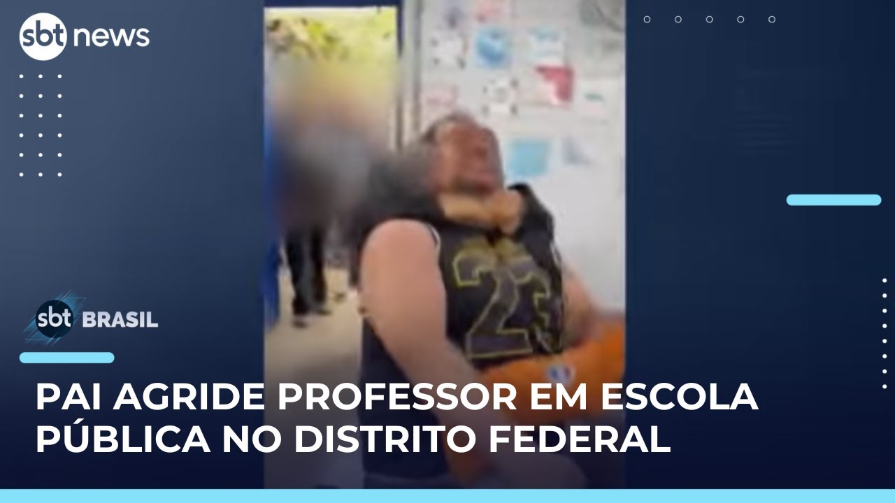 Professor &eacute; agredido por pai de aluna ap&oacute;s repreens&atilde;o em sala de aula no DF | #SBTBrasil