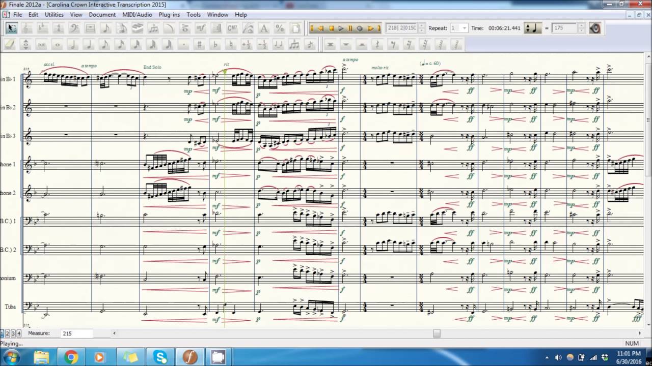 Carolina Crown 2015 Inferno - Brass Score