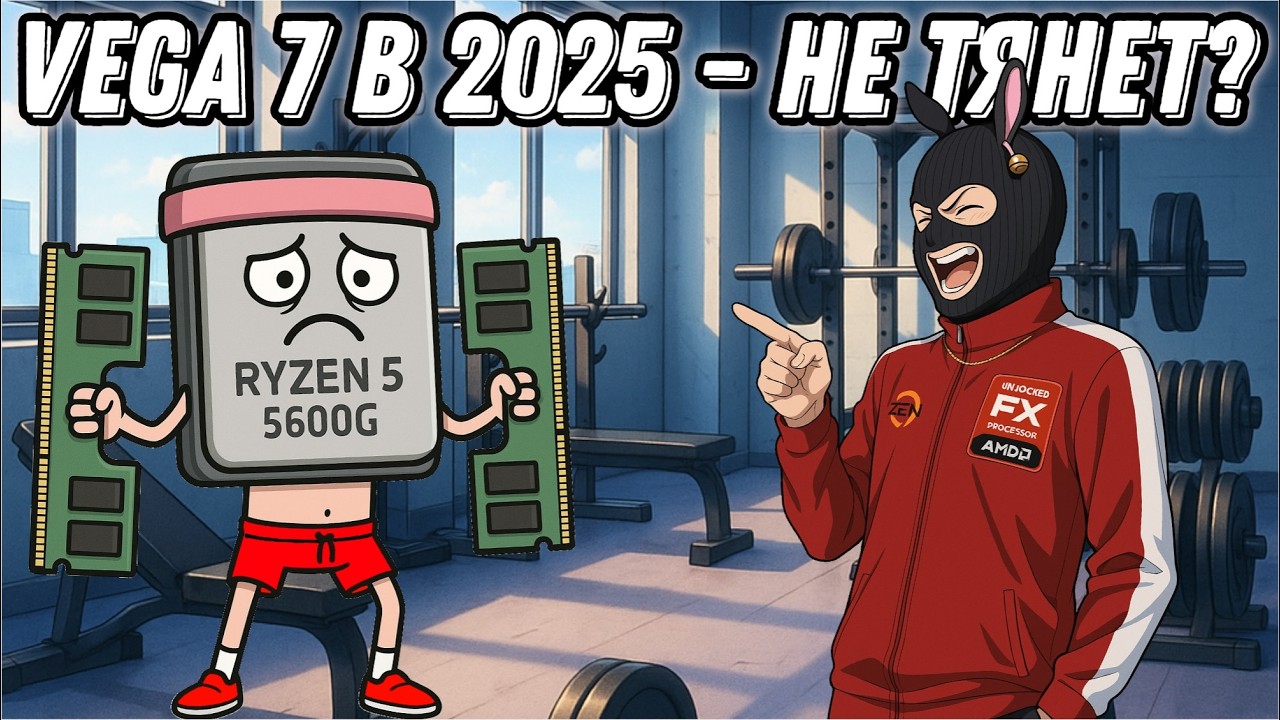 AMD Ryzen 5600G Vega 7 в 2025 году / Тест Vega 7 в 2025 году / APU на AM4 в 2025 году актуально ?