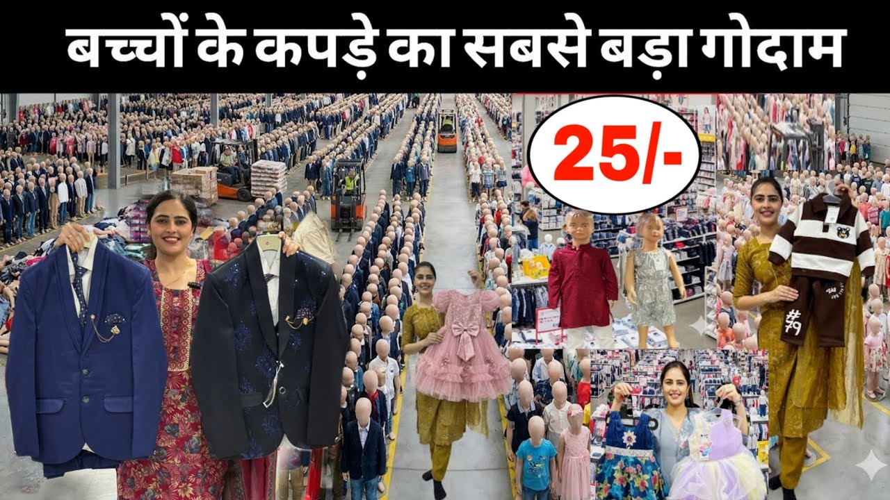 Cheapest kids wear wholesale market in Surat | बच्चो के कपड़े मात्र 25/- से || Kids Wear Collection