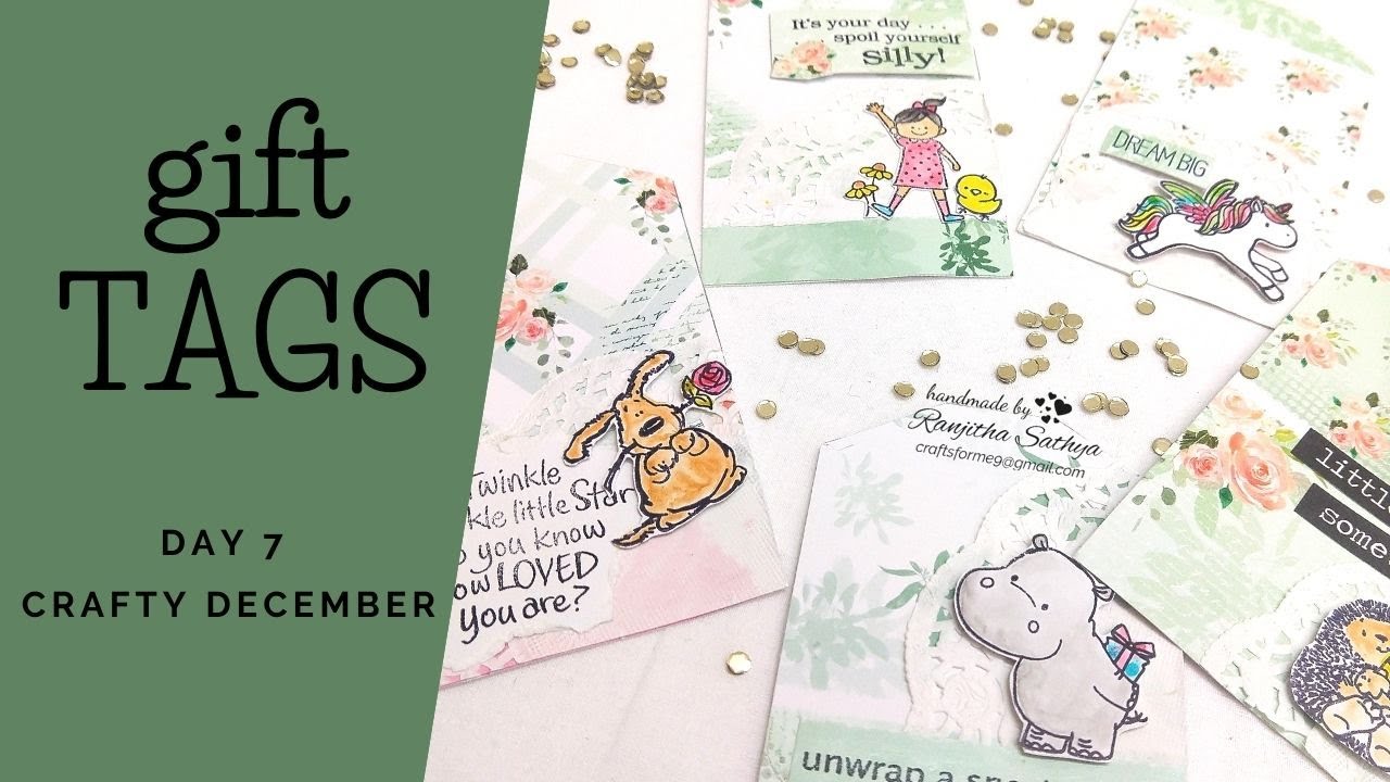 How To Make Simple Gift Tags | DIY Holiday Gift Tags || HOW TO USE SMALL STAMPS || CRAFTY DECEMBER