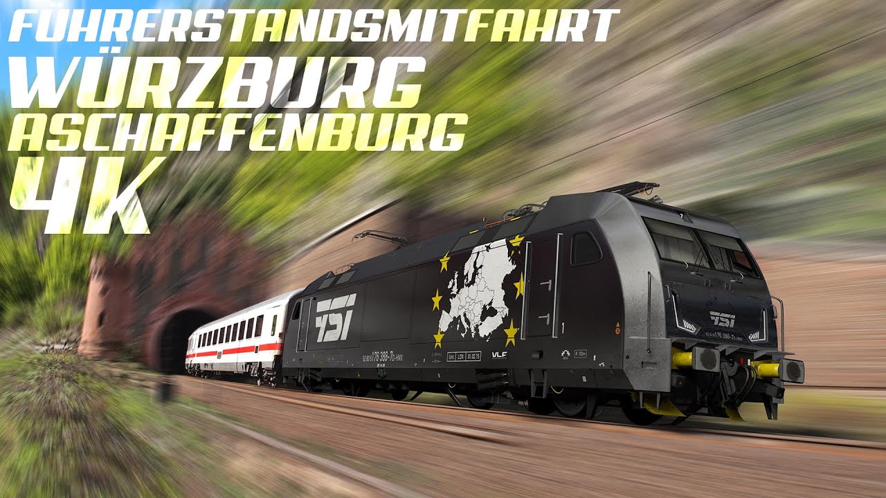 GoPro, Führerstandsmitfahrt Würzburg - Aschaffenburg, Spessart, 4K