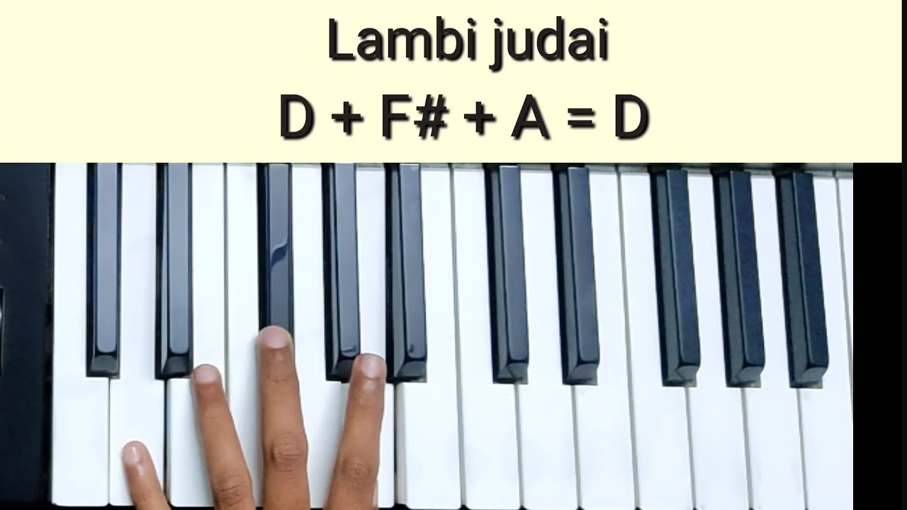 Lambi Judai(Chords+Melody) | Hero | Keyboard